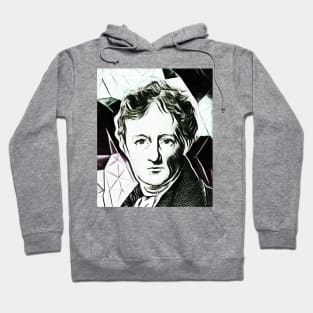 Charles Lamb Black and white Portrait | Charles Lamb Artwork 3 Hoodie